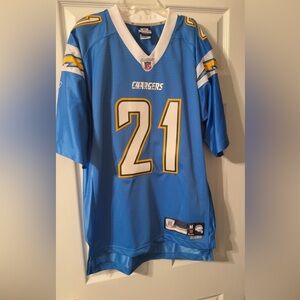 LaDainian Tomlinson powder, blue chargers, stitched jersey